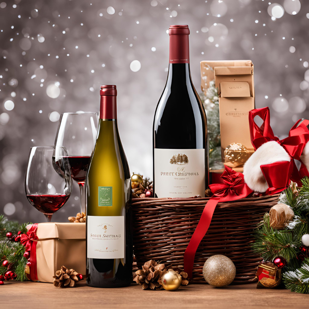 Christmas Wine Gift Basket